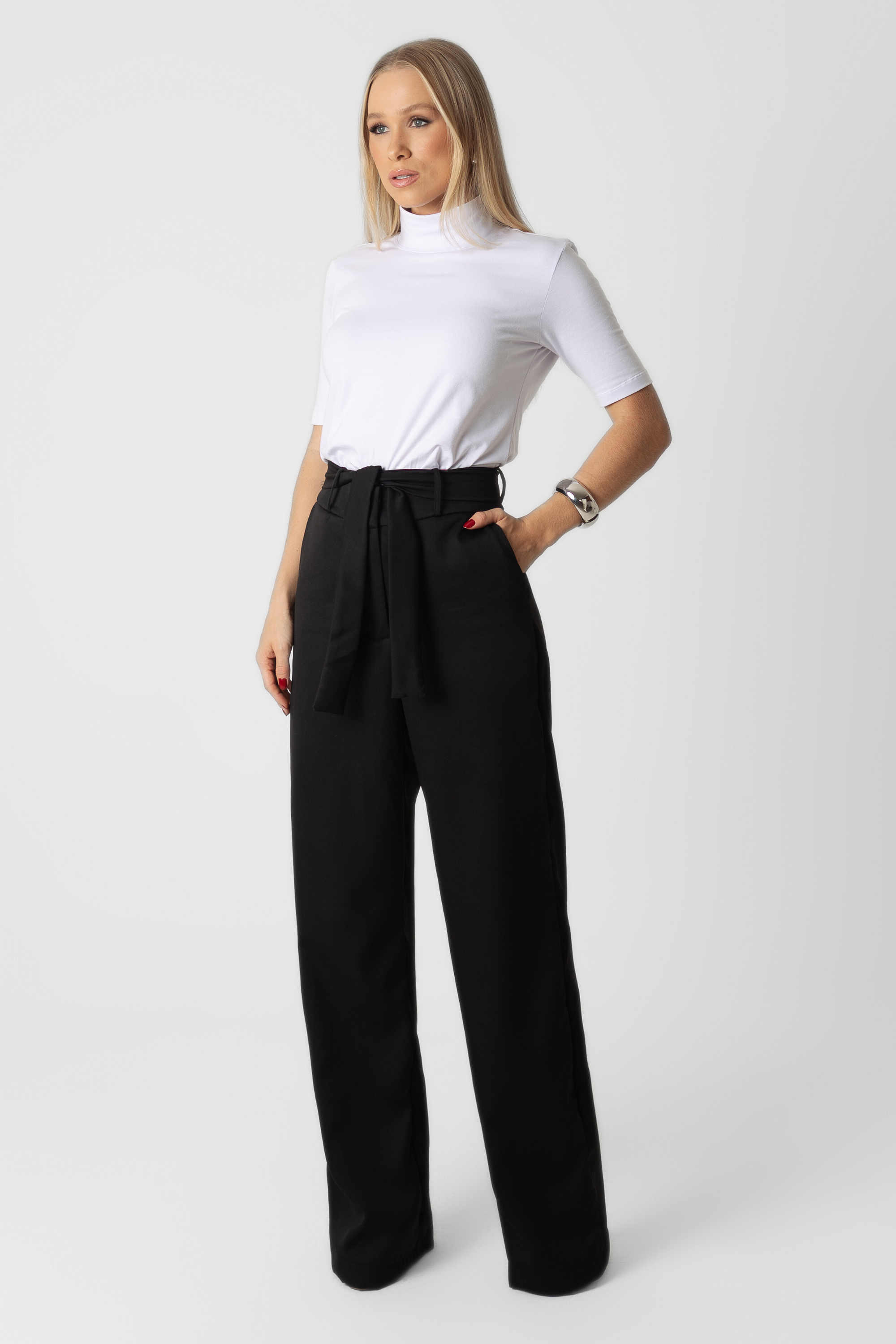 Calça Pantalona Faixa
