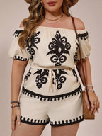 Macaquinho Plus Size Ombro a Ombro Riley