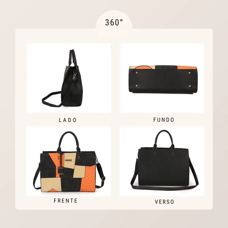 Bolsa Feminina Moderna Gran Luxo Daiana