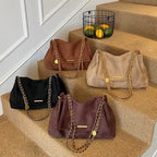 Bolsa Feminina Tiracolo em Suede Sintético Estilo Camurça Maya