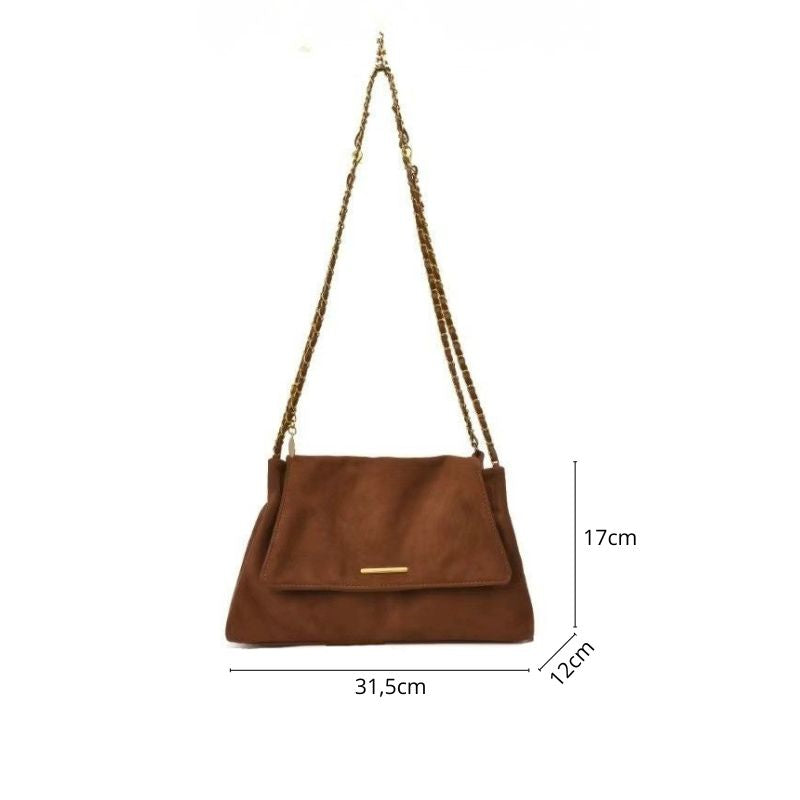 Bolsa Feminina Tiracolo em Suede Sintético Estilo Camurça Maya