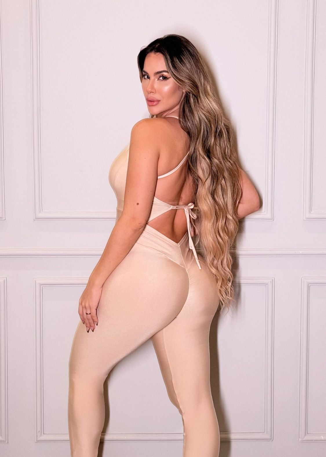 Macacão Fitness Elegance Off White Zero Transparência
