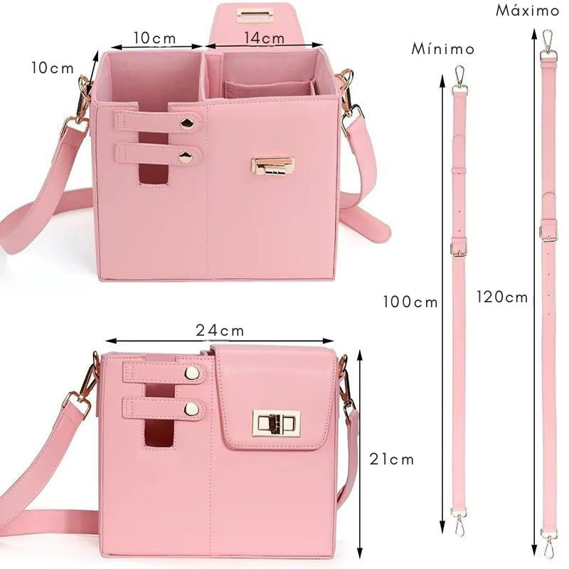 Bolsa Feminina Porta Copos Estilo Maleta Bruges