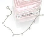 Pulseira Prata Esterlina 925 Gotas de Cristal