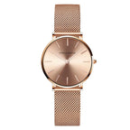 Relógio Feminino Elegante Pulseira Aço Inoxidável Amélie