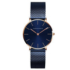 Relógio Feminino Elegante Pulseira Aço Inoxidável Amélie
