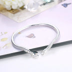 Pulseira Prata Esterlina 925 Serpentina Elegante