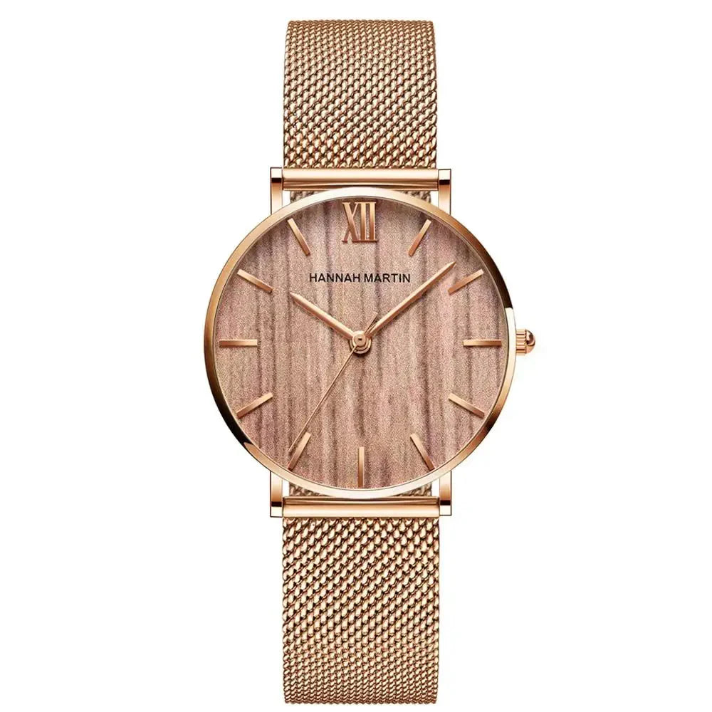 Relógio Feminino Elegante Pulseira Aço Inoxidável Amélie