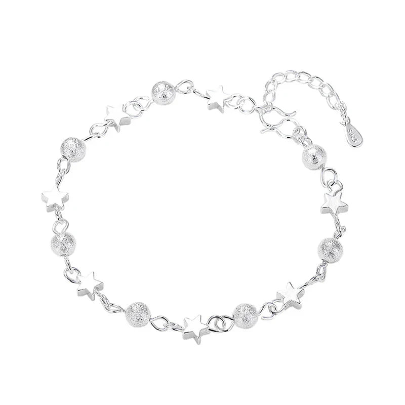 Pulseira Prata Esterlina 925 com Estrelas