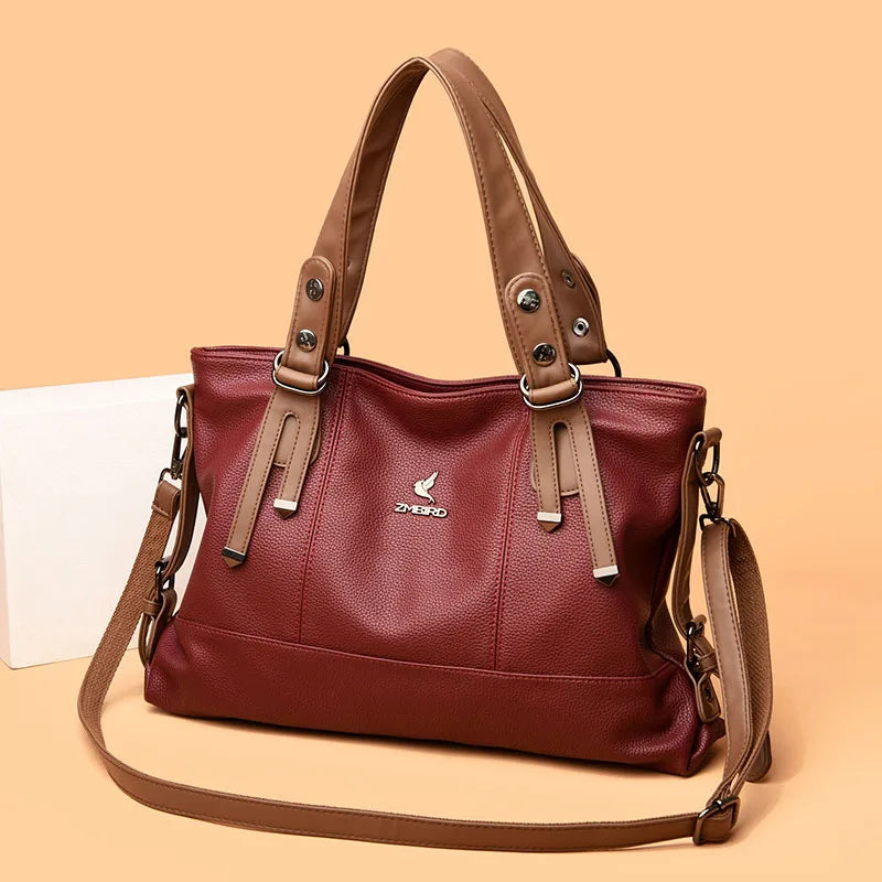 Bolsa Feminina Grande Couro Legítimo Estilo Tote Sarah