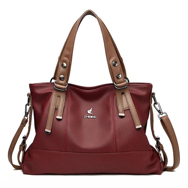 Bolsa Feminina Grande Couro Legítimo Estilo Tote Sarah