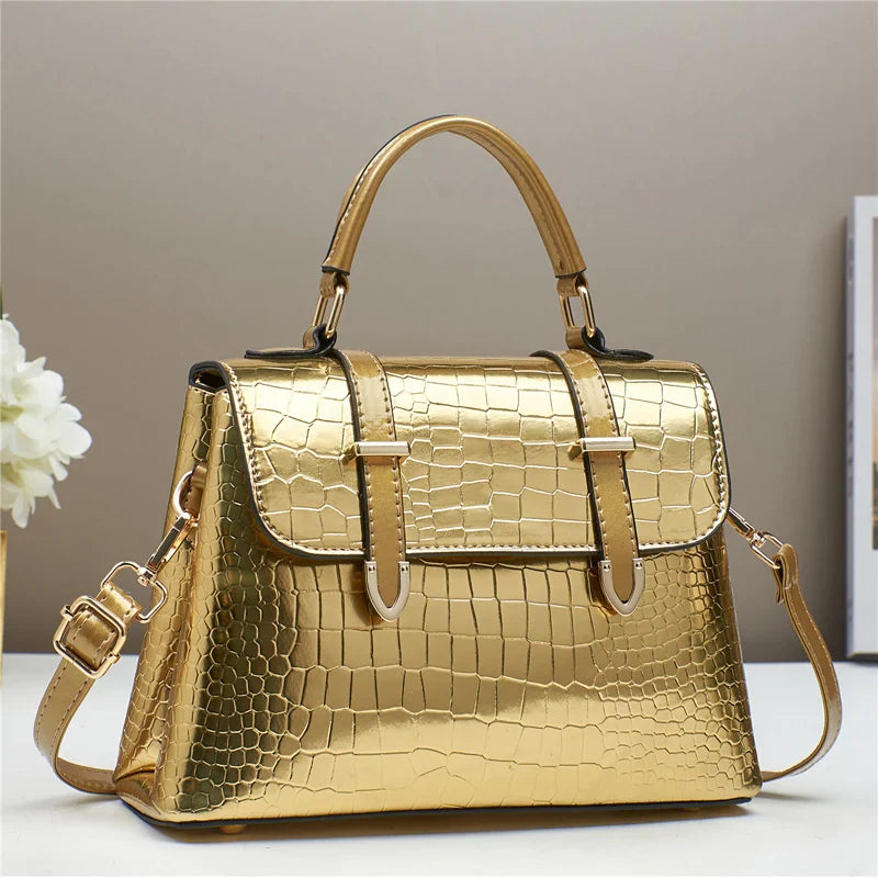 Bolsa Feminina Tiracolo Crocodilo Helena