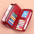 Carteira de Couro Legítimo Feminina Salamanca - Antifurto RFID