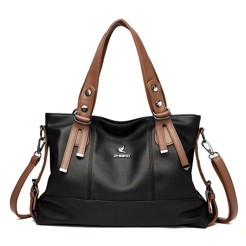 Bolsa Feminina Grande Couro Legítimo Estilo Tote Sarah