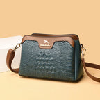 Bolsa Feminina Tiracolo Crocodilo Serife