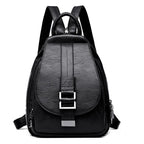 Mochila Couro Feminina Alças com Ziper Andreia
