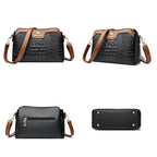 Bolsa Feminina Tiracolo Crocodilo Serife