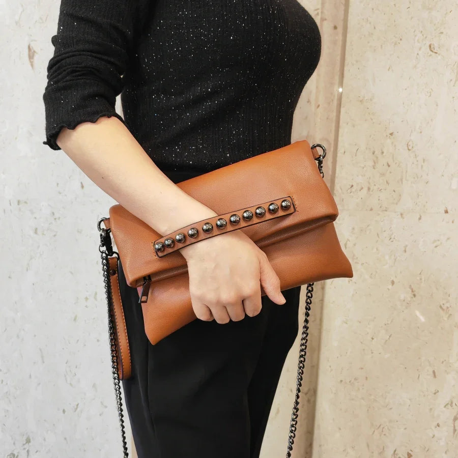 Bolsa Feminina Clutch de Mão com Alça Taty