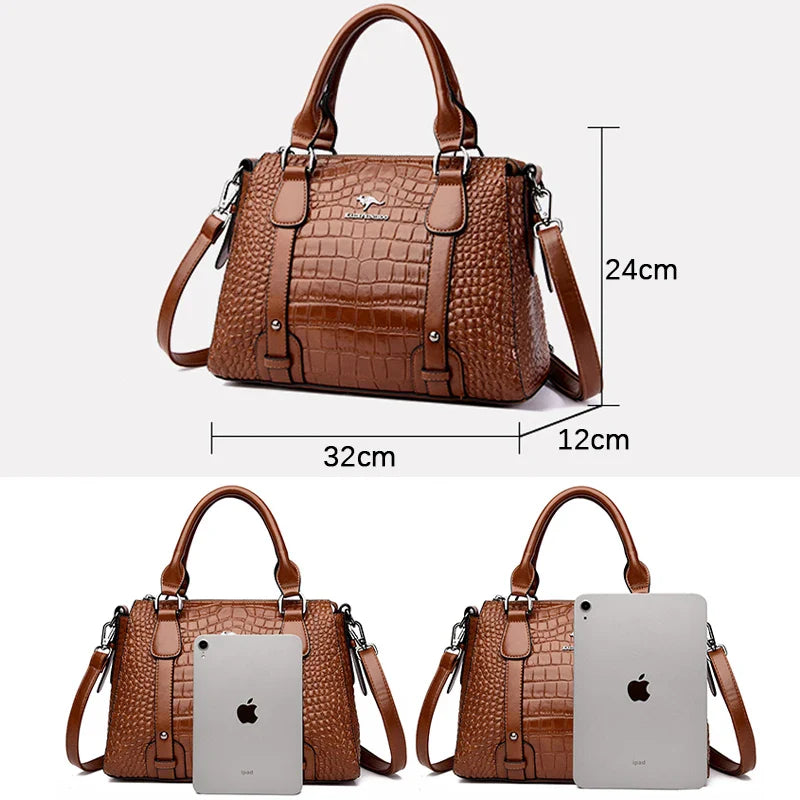 Bolsa Feminina Tiracolo Crocodilo Olívia