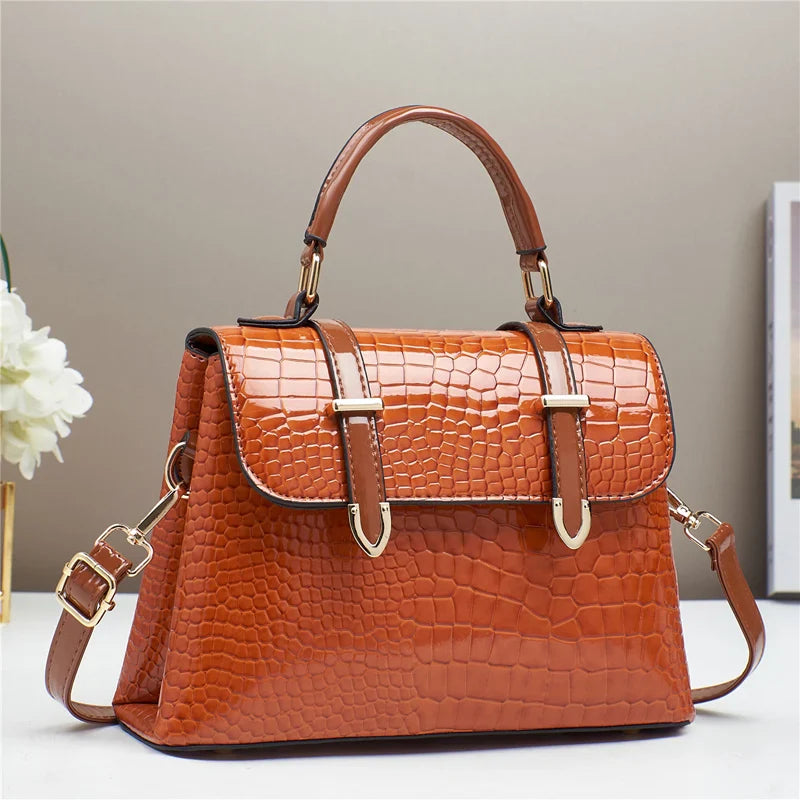 Bolsa Feminina Tiracolo Crocodilo Helena