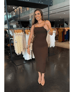 Vestido Tricô Modal Amarração Costas